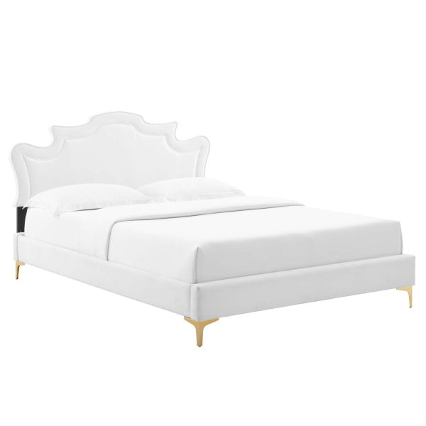 Neena Performance Velvet King Bed By Modway