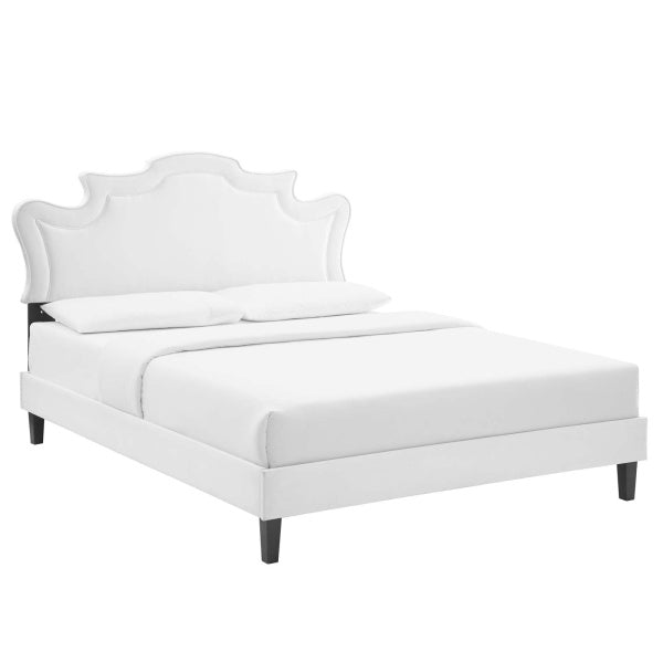 Neena Performance Velvet King Bed By Modway