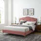 Emerson Performance Velvet King Platform Bed By Modway