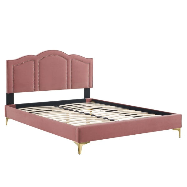 Emerson Performance Velvet King Platform Bed By Modway