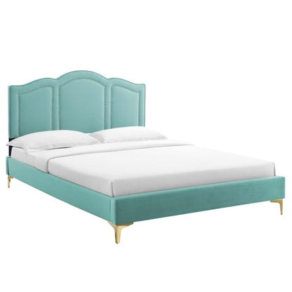 Emerson Performance Velvet King Platform Bed By Modway