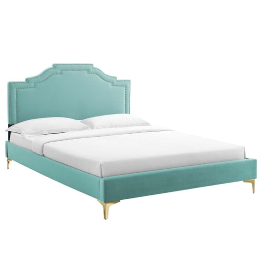 Adelaide Performance Velvet King Platform Bed By Modway