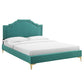 Adelaide Performance Velvet King Platform Bed By Modway