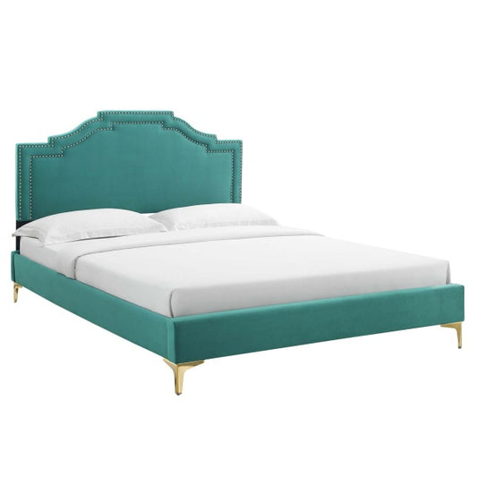 Adelaide Performance Velvet King Platform Bed By Modway