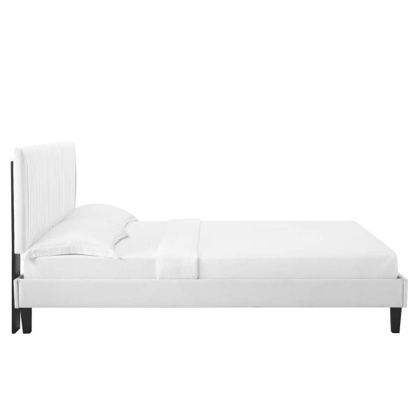 Peyton Performance Velvet Twin Platform Bed By Modway