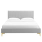 Peyton Performance Velvet Full Platform Bed By Modway