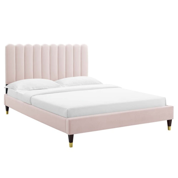 Reagan Full Performance Velvet Platform Bed By Modway