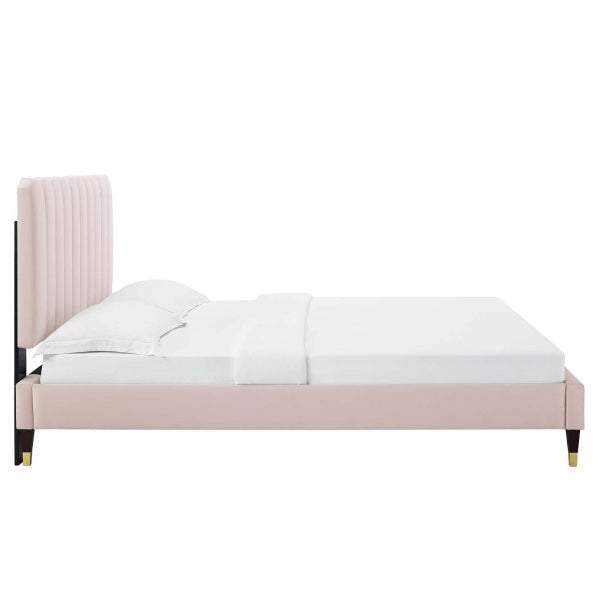 Reagan Full Performance Velvet Platform Bed By Modway