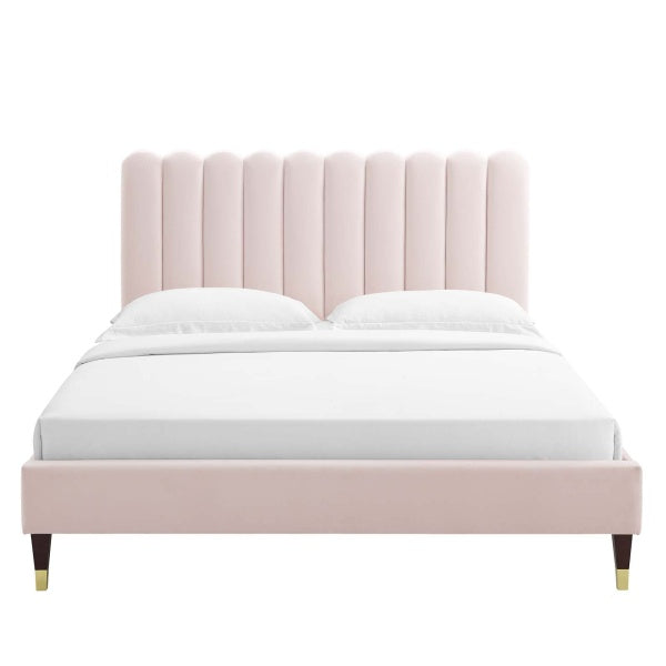 Reagan Full Performance Velvet Platform Bed By Modway