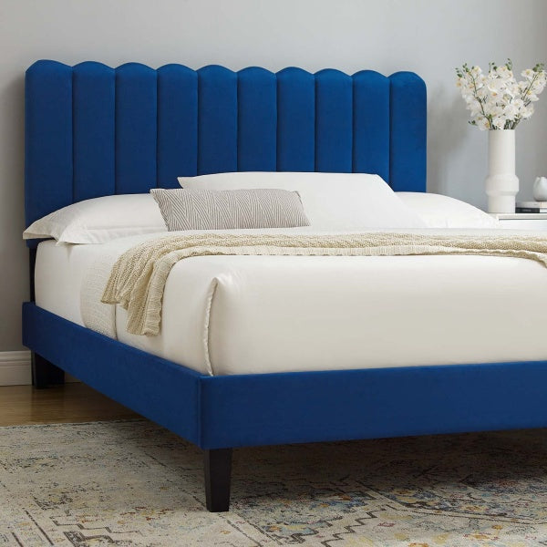 Reagan Full Performance Velvet Platform Bed By Modway