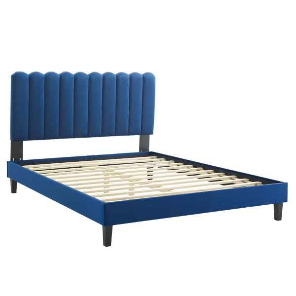 Reagan Full Performance Velvet Platform Bed By Modway