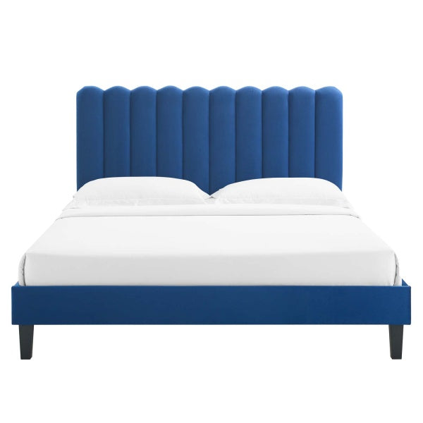 Reagan Full Performance Velvet Platform Bed By Modway