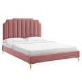 Colette King Performance Velvet Platform Bed By Modway