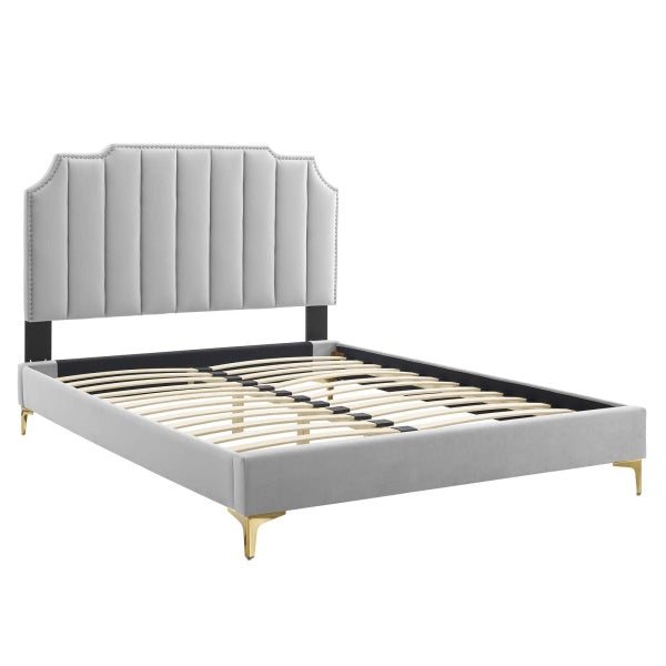Colette King Performance Velvet Platform Bed By Modway