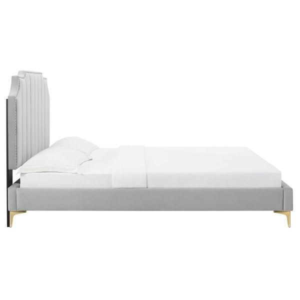 Colette King Performance Velvet Platform Bed By Modway