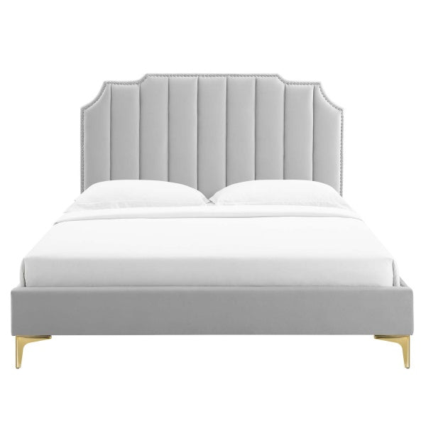 Colette King Performance Velvet Platform Bed By Modway