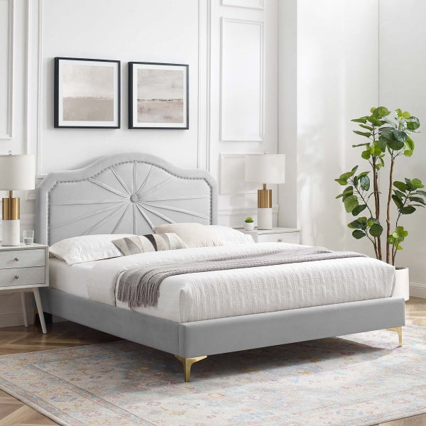 Portia Performance Velvet Full Platform Bed By Modway