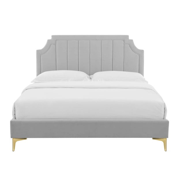 Sienna Performance Velvet Full Platform Bed By Modway