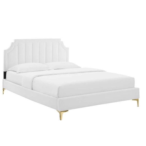 Sienna Performance Velvet Full Platform Bed By Modway