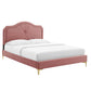 Portia Performance Velvet King Platform Bed By Modway