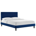 Yasmine Channel Tufted Performance Velvet Queen Platform Bed By Modway