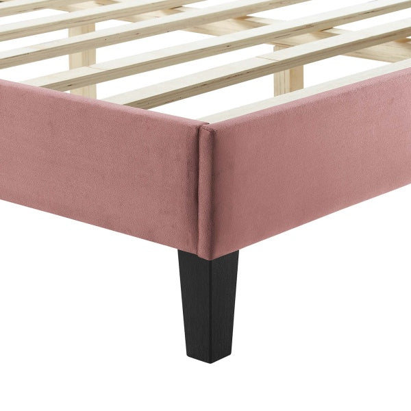 Yasmine Channel Tufted Performance Velvet Twin Platform Bed By Modway