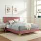 Yasmine Channel Tufted Performance Velvet Twin Platform Bed By Modway