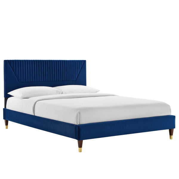 Yasmine Channel Tufted Performance Velvet Full Platform Bed By Modway