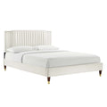 Zahra Channel Tufted Performance Velvet King Platform Bed By Modway