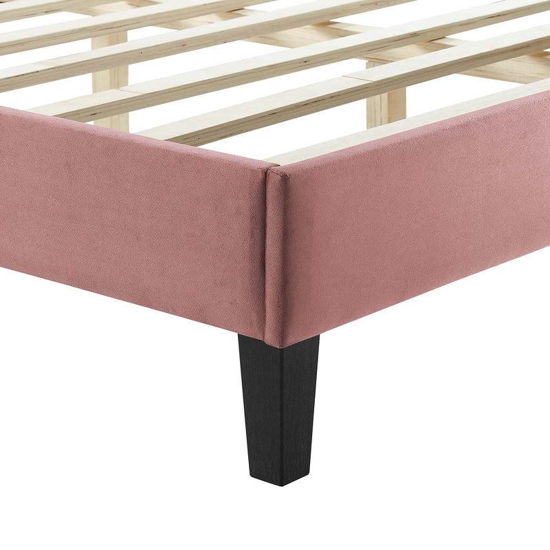 Yasmine Channel Tufted Performance Velvet King Platform Bed By Modway