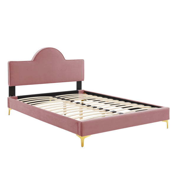 Sunny Performance Velvet King Bed By Modway