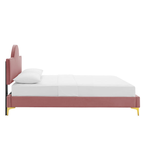 Sunny Performance Velvet King Bed By Modway