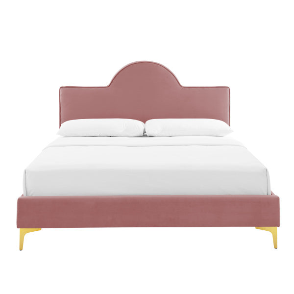 Sunny Performance Velvet King Bed By Modway