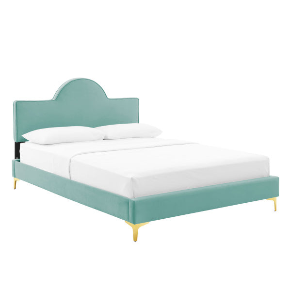 Sunny Performance Velvet King Bed By Modway