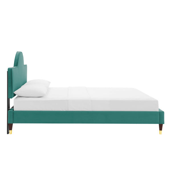 Aurora Performance Velvet Twin Bed By Modway