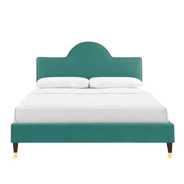 Aurora Performance Velvet King Bed By Modway