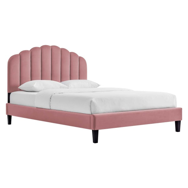 Daisy Performance Velvet King Platform Bed By Modway