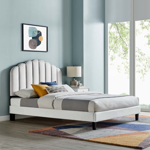 Daisy Performance Velvet King Platform Bed By Modway