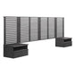 Render Wall Mount King Headboard and Modern Nightstands-King