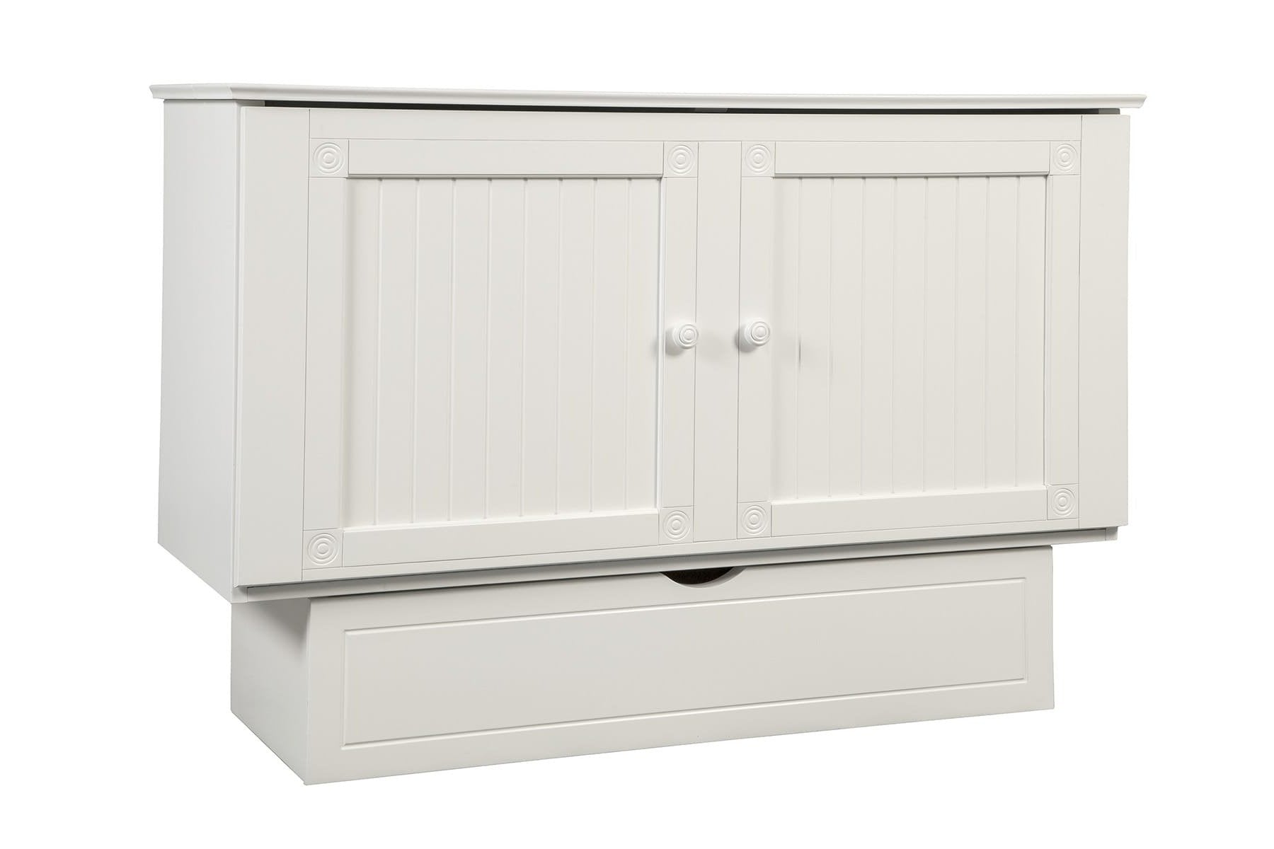 Cottage Queen Murphy Cabinet Bed White - Futons 4 Less