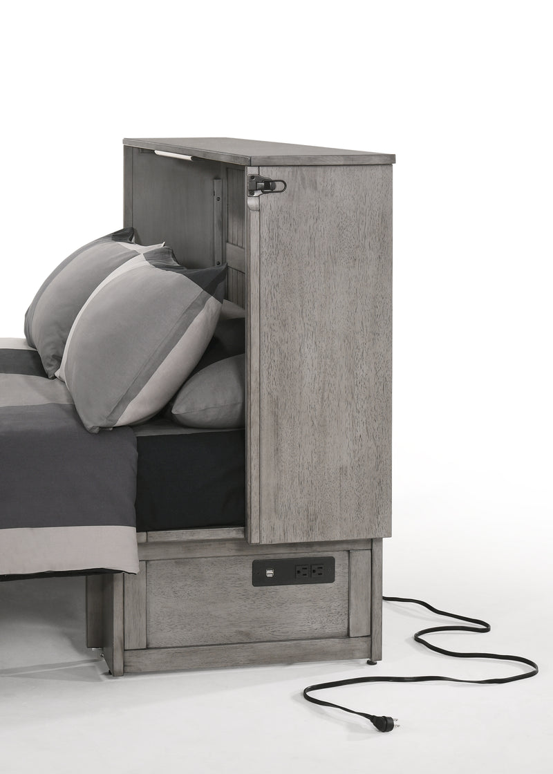 Night and Day Alpine Rustic Gray Queen Murphy Cabinet Bed In A Box