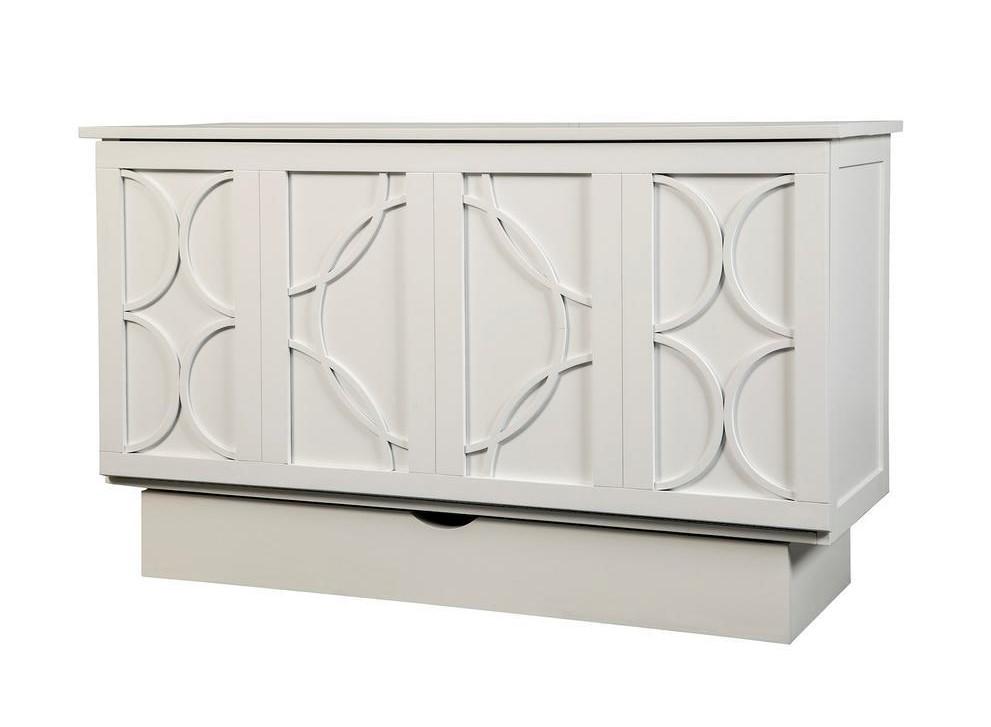 Arason Creden-ZzZ Brussels White Queen Murphy Cabinet Bed In A Box