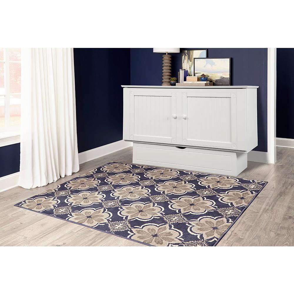 Arason Creden-ZzZ Cottage White Queen Murphy Cabinet Bed In A Box