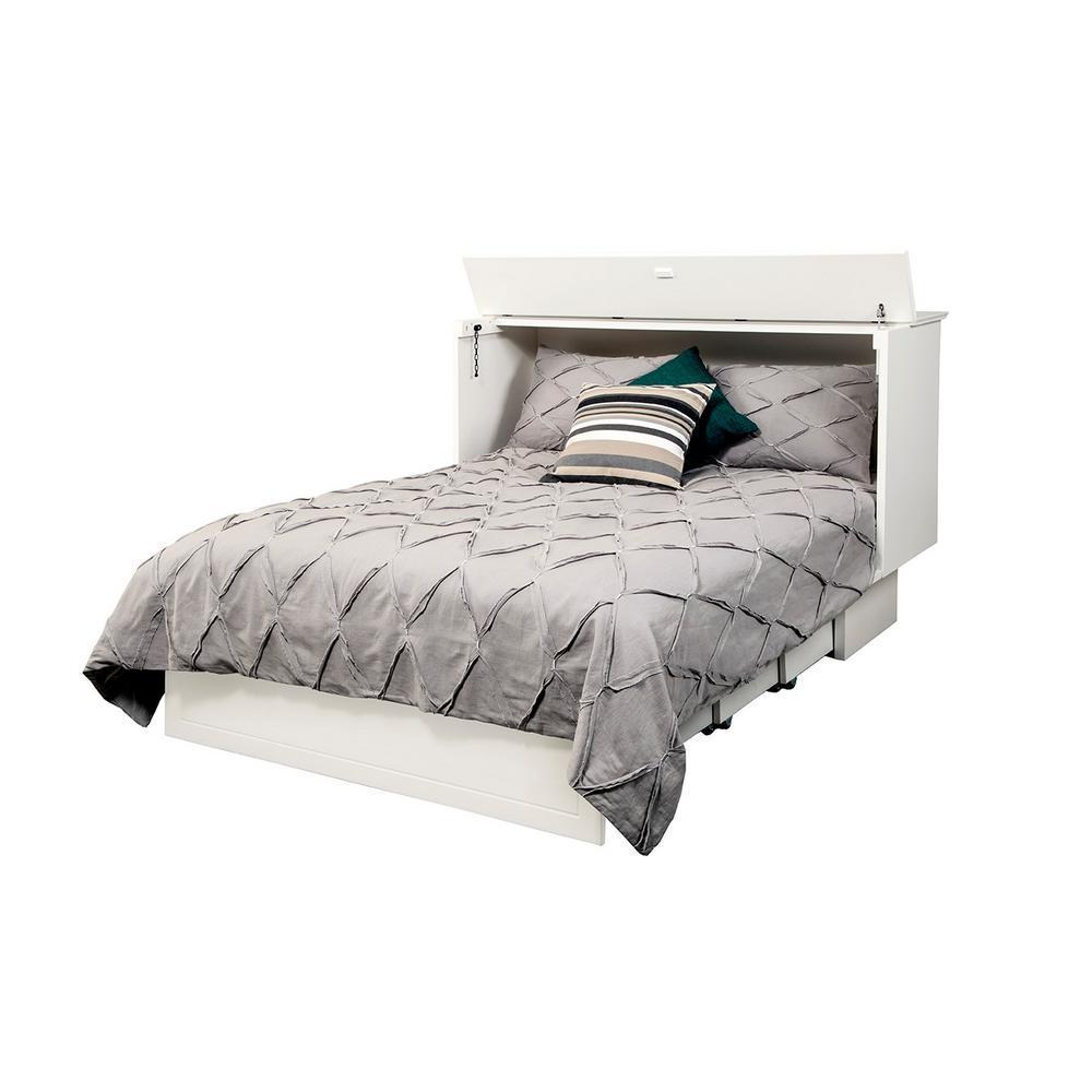 Arason Creden-ZzZ Cottage White Queen Murphy Cabinet Bed In A Box