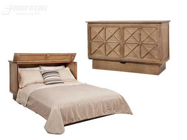 Arason Creden-ZzZ Essex Ash Queen Murphy Cabinet Bed In A Box