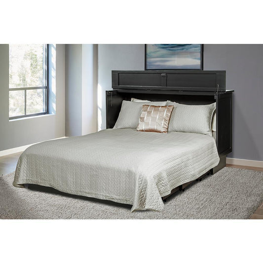 Arason Creden-ZzZ Essex Black Queen Murphy Cabinet Bed In A Box