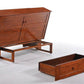 Clover Queen Murphy Cabinet Bed Dark Chocolate - Futons 4 Less