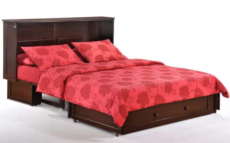 Clover Queen Murphy Cabinet Bed Dark Chocolate - Futons 4 Less
