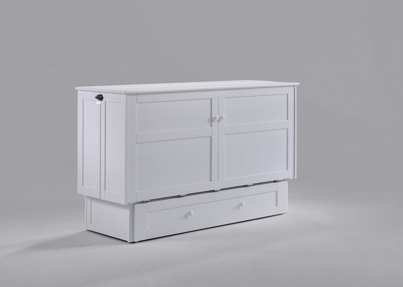 Night & Day Clover White Queen Murphy Cabinet Bed In A Box