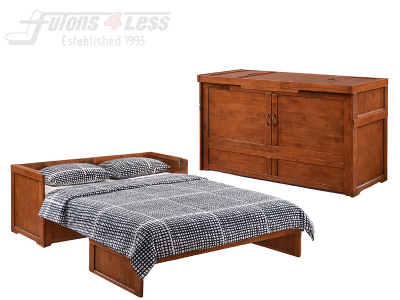 Night & Day Cube Cherry Queen Murphy Cabinet Bed In A Box